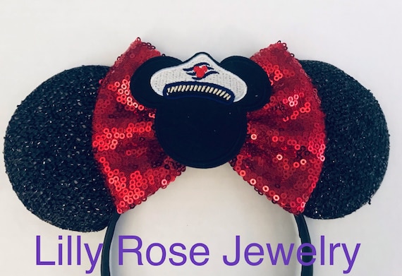 Disney Cruise Captain Mouse Ears Sparkly Black Minnie Mouse  display picture 3