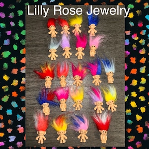 You Choose the Color ONE Troll Doll  Troll Shoe Charms Clog Charms Rubber Clog Charms Shoe Clips Ready to Ship