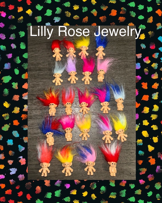 You Choose the Color ONE Troll Doll Croc Charm Troll Shoe Charms Croc Charms  Rubber Clog Charms Shoe Clips Ready to Ship 