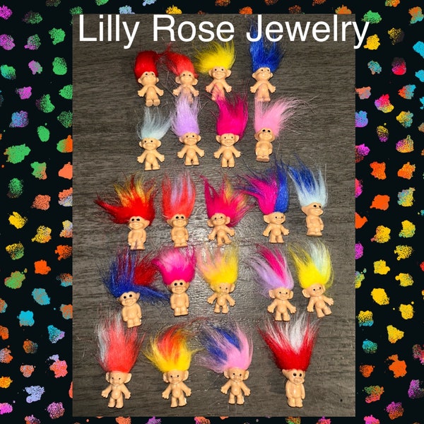 You Choose the Color ONE Troll Doll Croc Charm Troll Shoe Charms Croc Charms Rubber Clog Charms Shoe Clips Ready to Ship