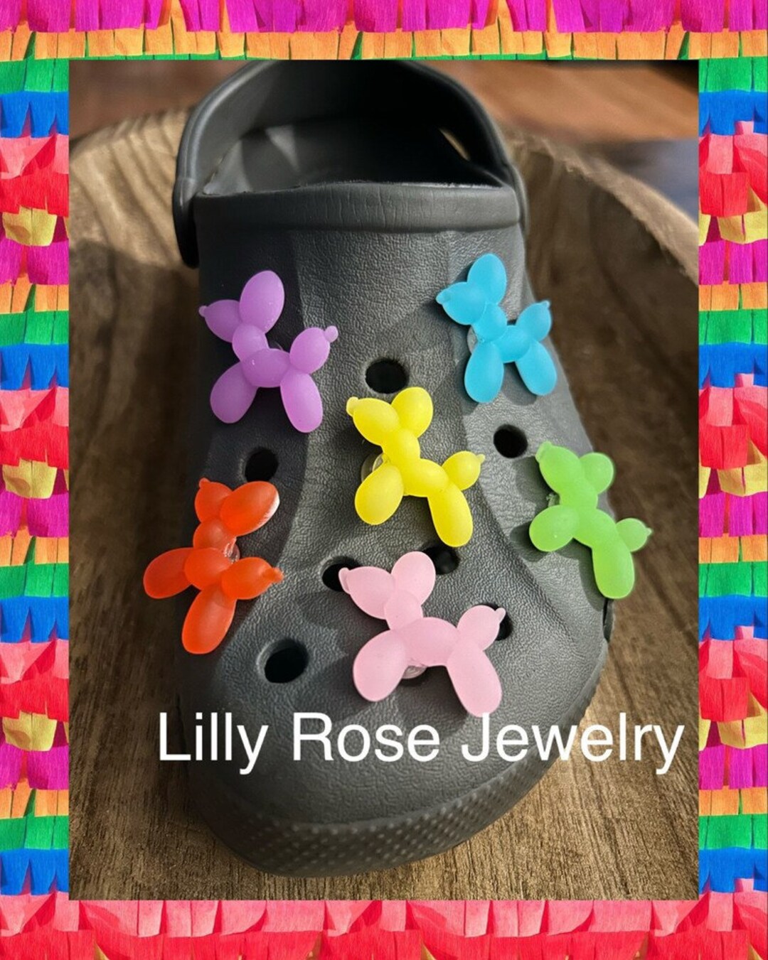 Balloon Dog Croc Charms Shoe Charms Rubber Clog Charms Shoe Clips Ready