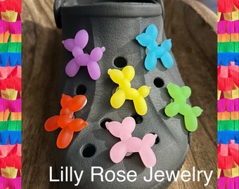 Balloon Dog Croc Charms Shoe Charms Rubber Clog Charms Shoe Clips Ready to Ship Balloon Animal Balloon Dog