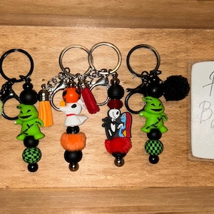 Nightmare Jack Zero Oogie Inspired Keychain Purse Charm Zipper Pull Bag Tag Book Bag Zipper Charm Ready to Ship Jack Skellington Christmas