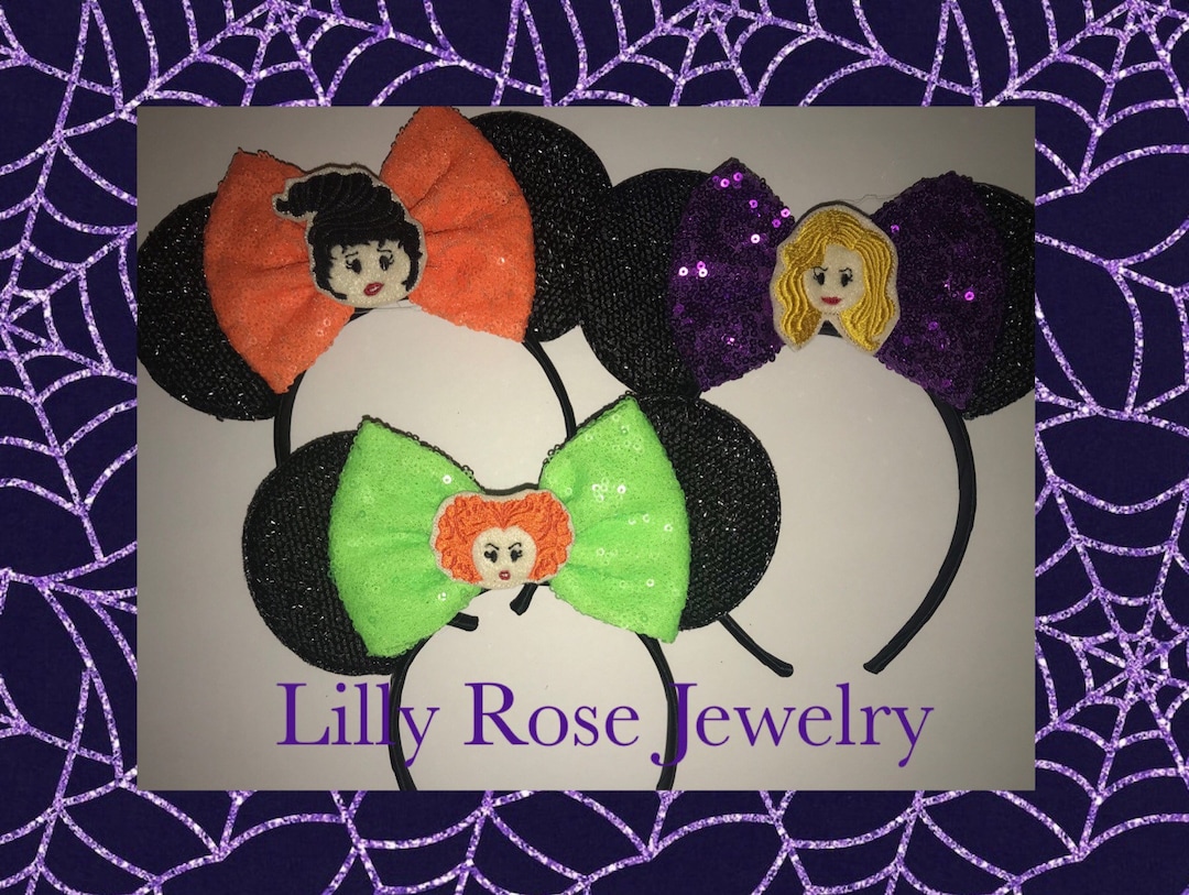 Halloween Hocus Pocus Sanderson Sisters Sparkly Minnie Mouse  display picture 2