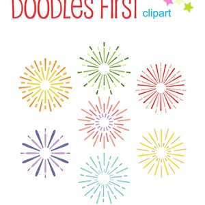 Może przedstawiać: Zestaw ośmiu kolorowych ilustracji fajerwerków na białym tle. Fajerwerki są w różnych kolorach, w tym czerwonym, pomarańczowym, żółtym, zielonym, niebieskim i fioletowym.