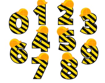 Konstruktion Zahlen Clipart (svg, png, jpg), DIY Handwerk
