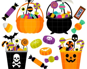 Imágenes prediseñadas de cubos de dulces de Halloween, scrapbooking, Cricut (SVG, PNG, JPG)