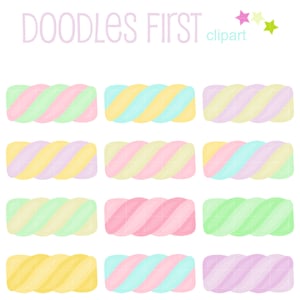 Marshmallow Twists Clip Art digitale per scrapbooking, creazione di biglietti, decorazioni per cupcake, artigianato di carta