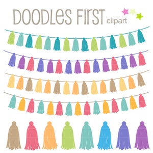 Tassel Buntings Digital Clipart for Scrapbooking, Card Making, Sublimation, Paper Crafts, Crafters, Cricut, SVG, PNG, jpg