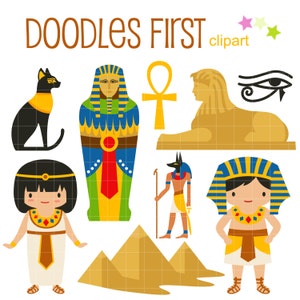 Ancient Egypt Digital Clip Art for Scrapbooking, Cricut Cut Files, Sublimation, Card & Sticker Making, Paper Crafts, SVG, PNG, jpg