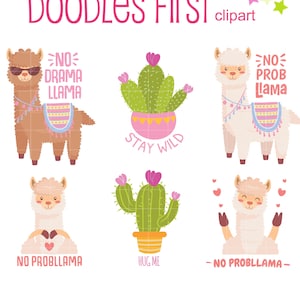 Llama Clipart, Llama SVG, Llama PNG, Llama Clip Art, Funny Lama Art, Digital Download, Instant Download