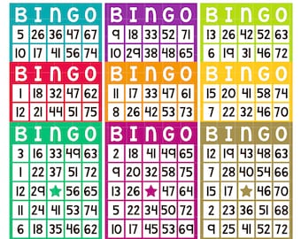 Bingo Time Digital Clip Art for Scrapbooking Card Making Cupcake Toppers Paper Crafts