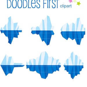 Iceberg Collection Digital Clip Art for Scrapbooking Card Making Cupcake Toppers Paper Crafts