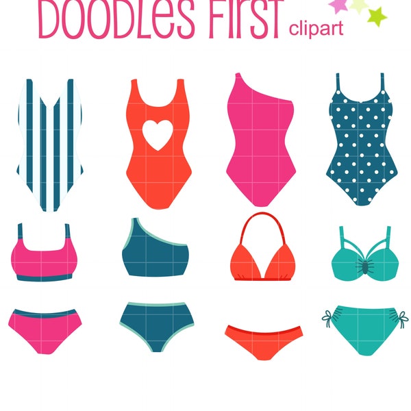 Bathing Suit Clip Art - Etsy