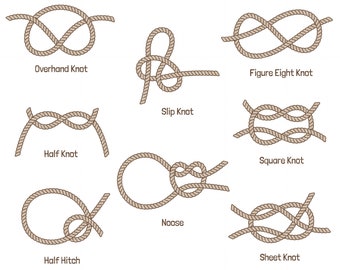 Basic Knots Digital Clip Art for Scrapbooking Card Making Cupcake Toppers  Paper Crafts