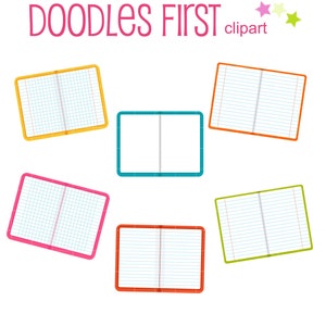 Open Notebook collectie illustraties voor scrapbooking kaarten maken Cupcake Toppers papier ambachten
