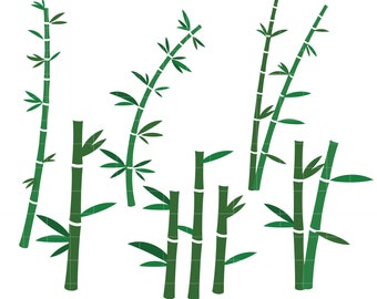 Bamboo Tree Collection Clip Art for Scrapbooking Card Making Cupcake Toppers Paper Crafts