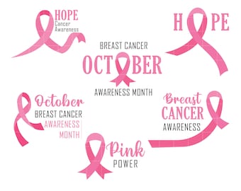 Cancer Awareness Digital Clip Art for Scrapbooking Card Making Cupcake Toppers Paper Crafts