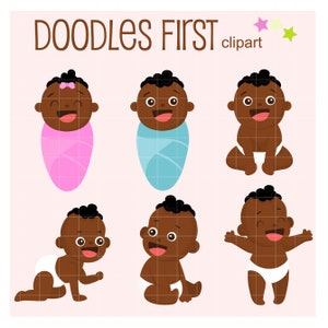 Mignon Lil Baby Clip Art pour la fabrication de cartes de scrapbooking Cupcake Toppers Paper Crafts