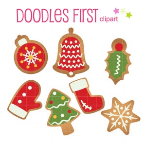 Christmas Ginger Bread Clip Art for Scrapbooking Card Making Cupcake Toppers Paper Crafts