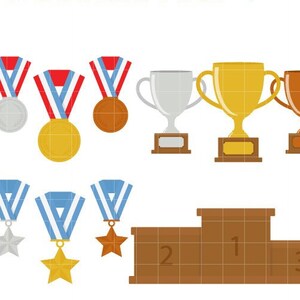 Eres un ganador Clip Art digital para hacer álbumes de recortes, tarjetas, adornos para cupcakes, manualidades de papel