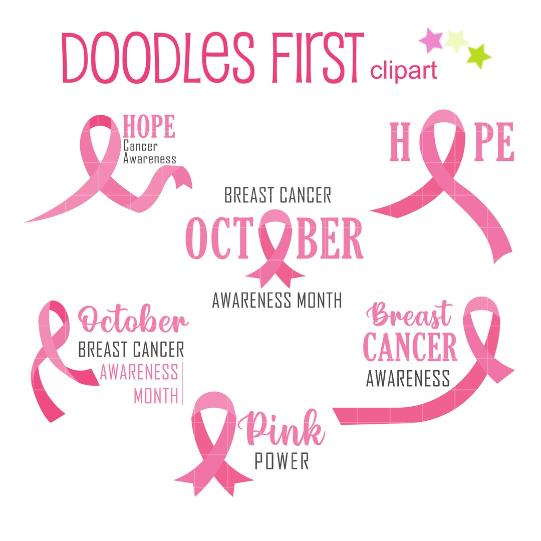 Cancer Awareness Digital Clip Art for Scrapbooking Card Making Cupcake ...