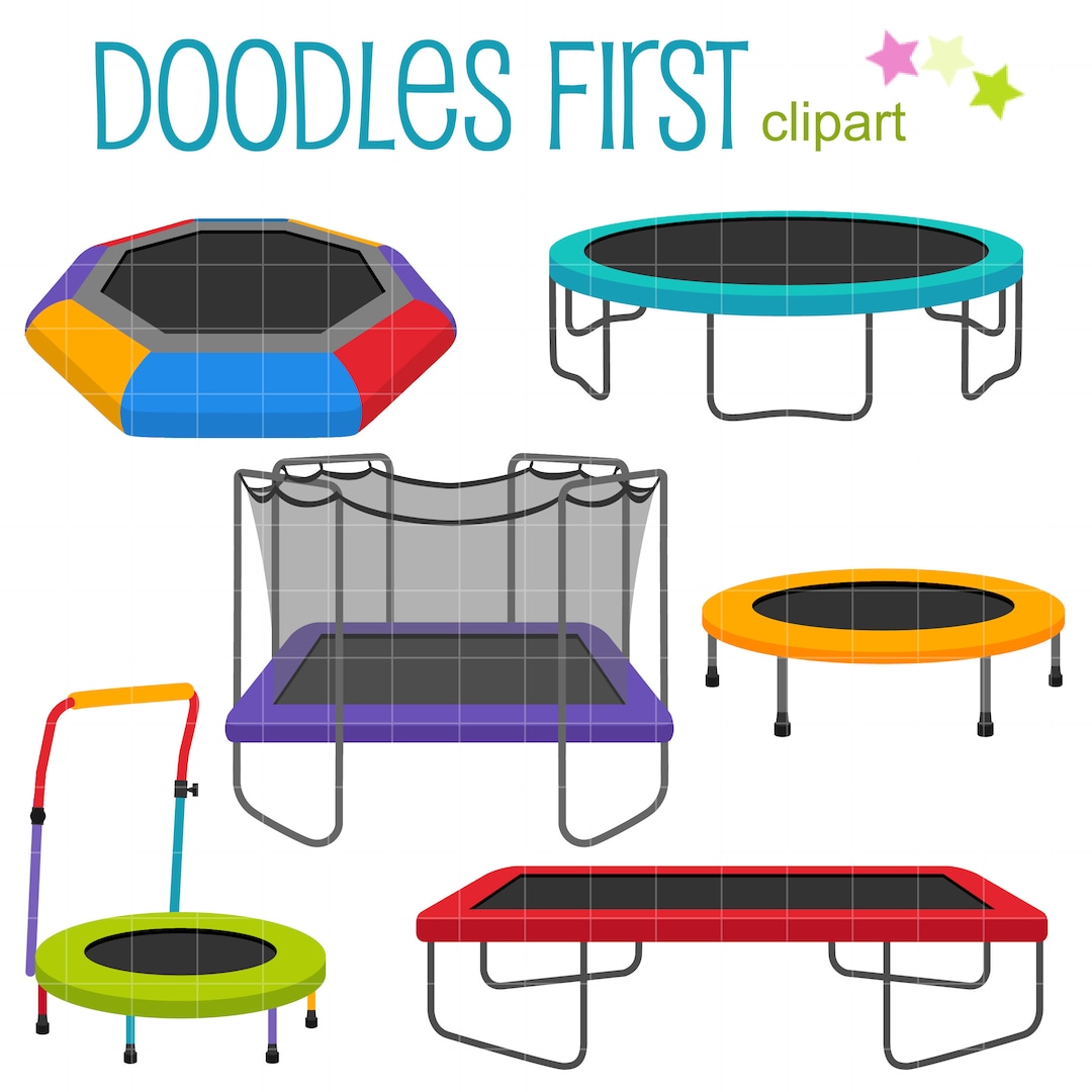 Fun Trampolines Clipart for Scrapbooking, Journaling, Cricut Cut Files, Sublimation, Card Making ...