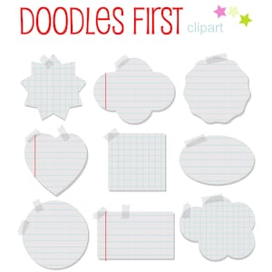 Notebook Paper Notes SVG, PNG, Clip Art for Scrapbooking, Card Making, Cricut & Cutting Machines, Crafters, SVG Cuts, Paper Crafts