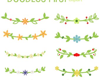 Blumenkronen Digitale Clip Art für Scrapbooking Kartenherstellung Cupcake Toppers Papiermodelle