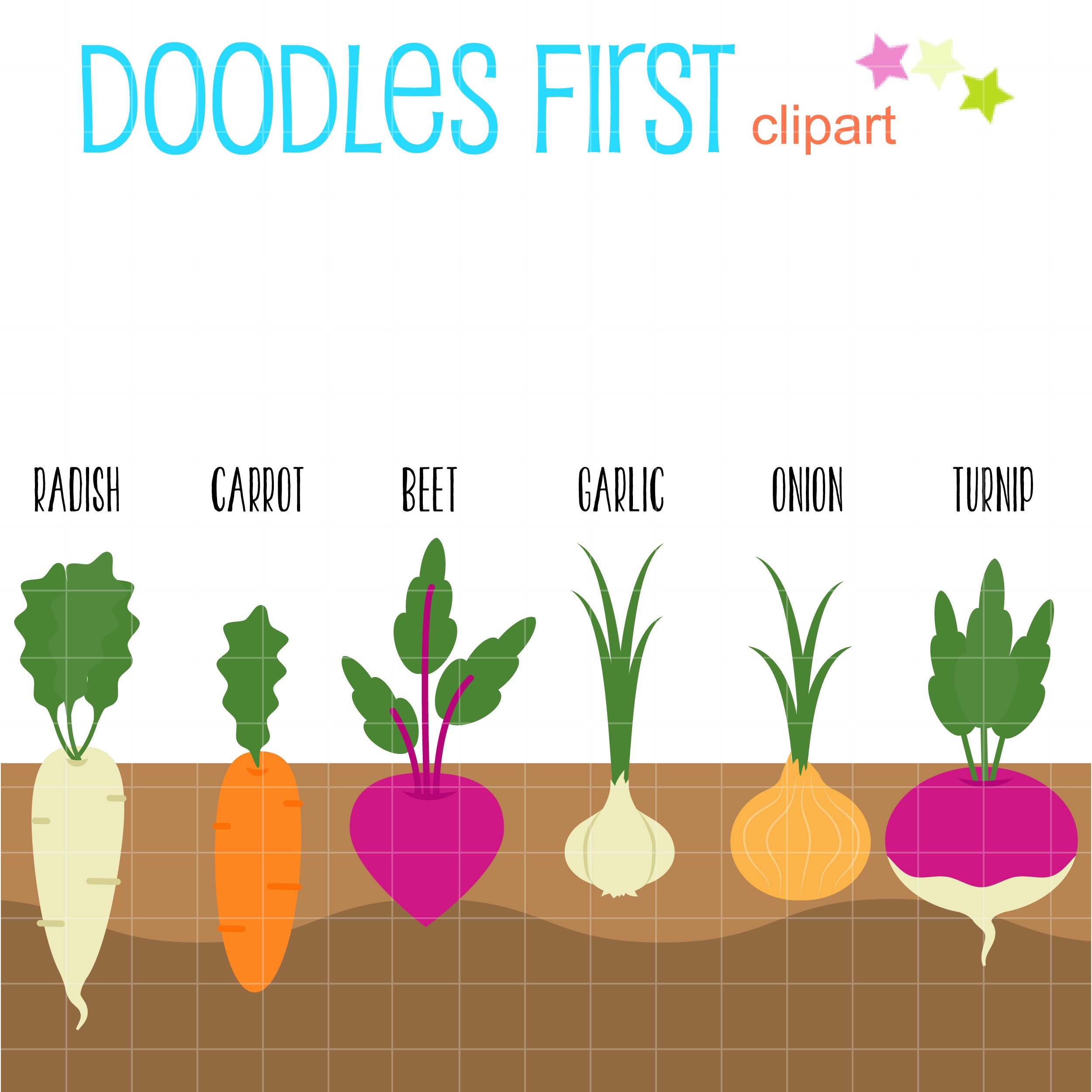 Root Crops Clip Art for Scrapbooking Card Making Cupcake Etsy UK
