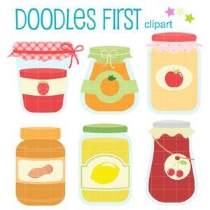 Fruit Preserves and Peanut Butter Digital Clipart for Scrapbooking, Cricut Cut Files, Sublimation, Card Making, Paper Crafts, SVG, PNG, jpg