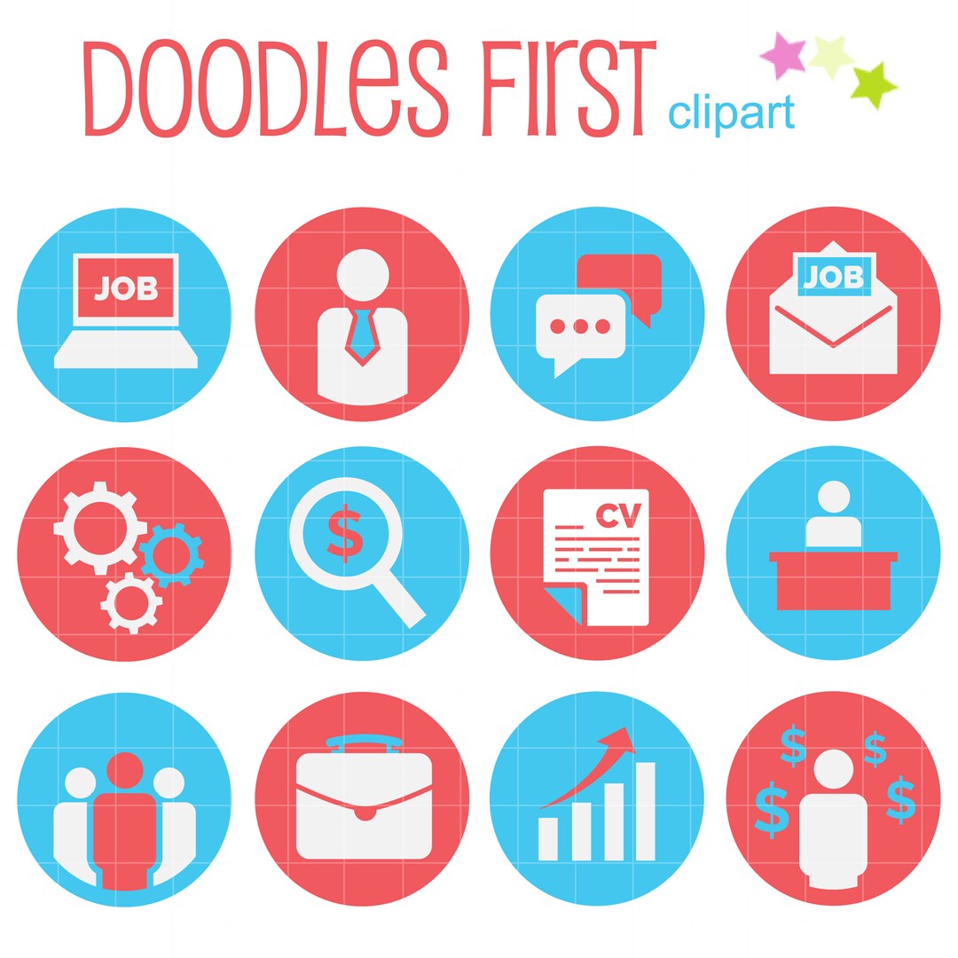 Job Search Icons: Printable Collage Sheet (digital Download) - Etsy