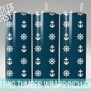 Nautical 20 oz Skinny Tumbler Sublimation Wrap Designs 10 Included PNG Instant DIGITAL ONLY, Sea life, Ocean & Boating Tumbler