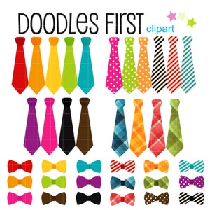 Collezione di fiocchi e cravatte colorati Clipart digitale per Scrapbooking, File di taglio Cricut, Sublimazione, Creazione di cartoline, Mestieri di carta, SVG, PNG, jpg
