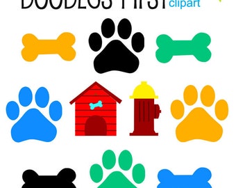 Imágenes prediseñadas de huesos y patas de perro: Scrapbooking, Cricut, Sublimación (SVG PNG)
