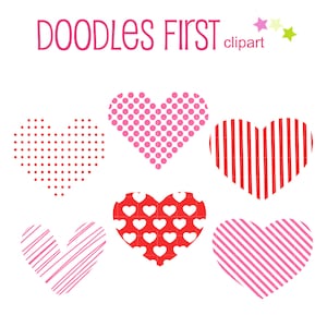 Valentine Hearts Pattern, Heart SVG, Decorative Hearts, Digital Clip Art for Scrapbooking Card Making Cupcake Toppers Paper Crafts