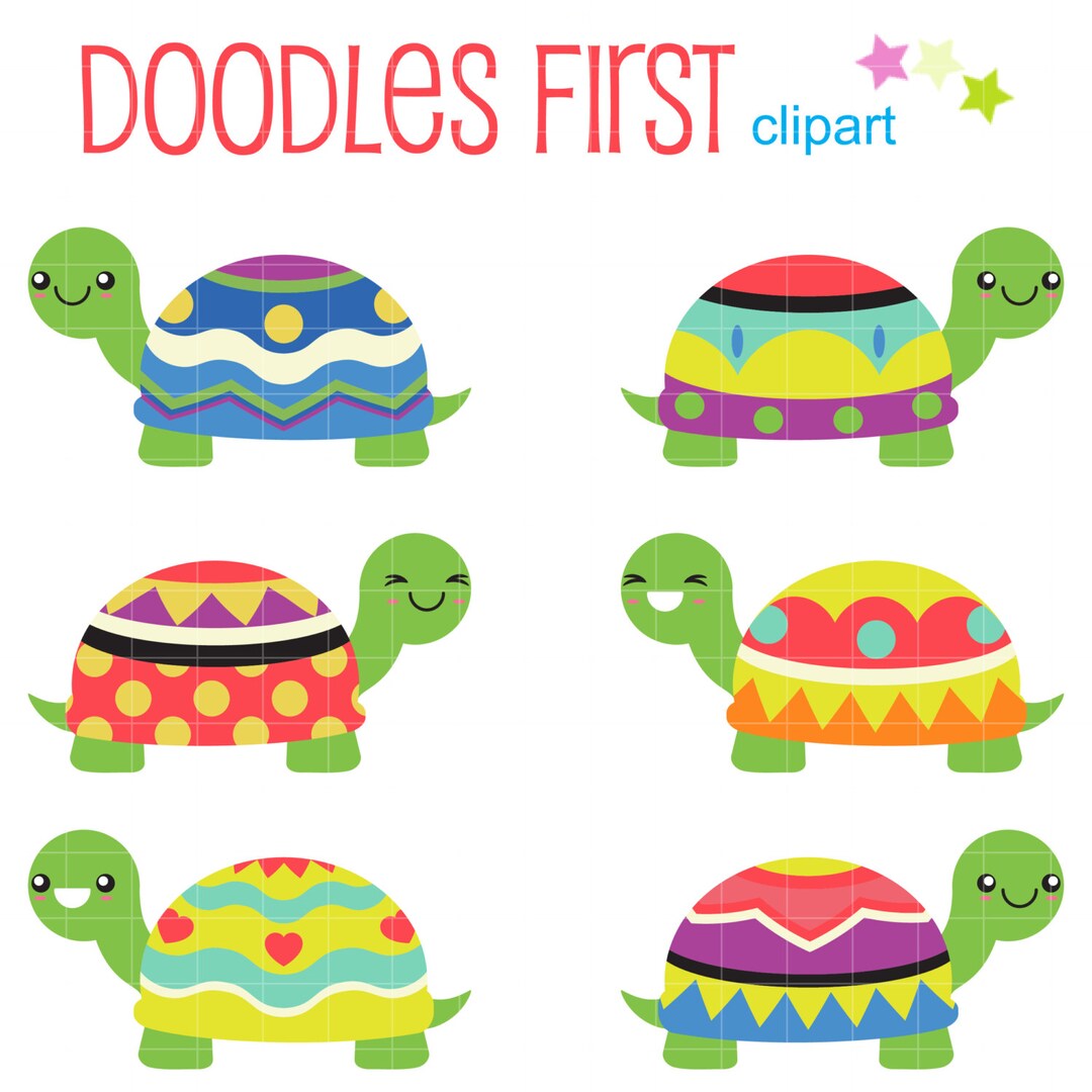 Cute Decorative Turtles SVG, PNG, Clip Art for Scrapbooking Card Making ...
