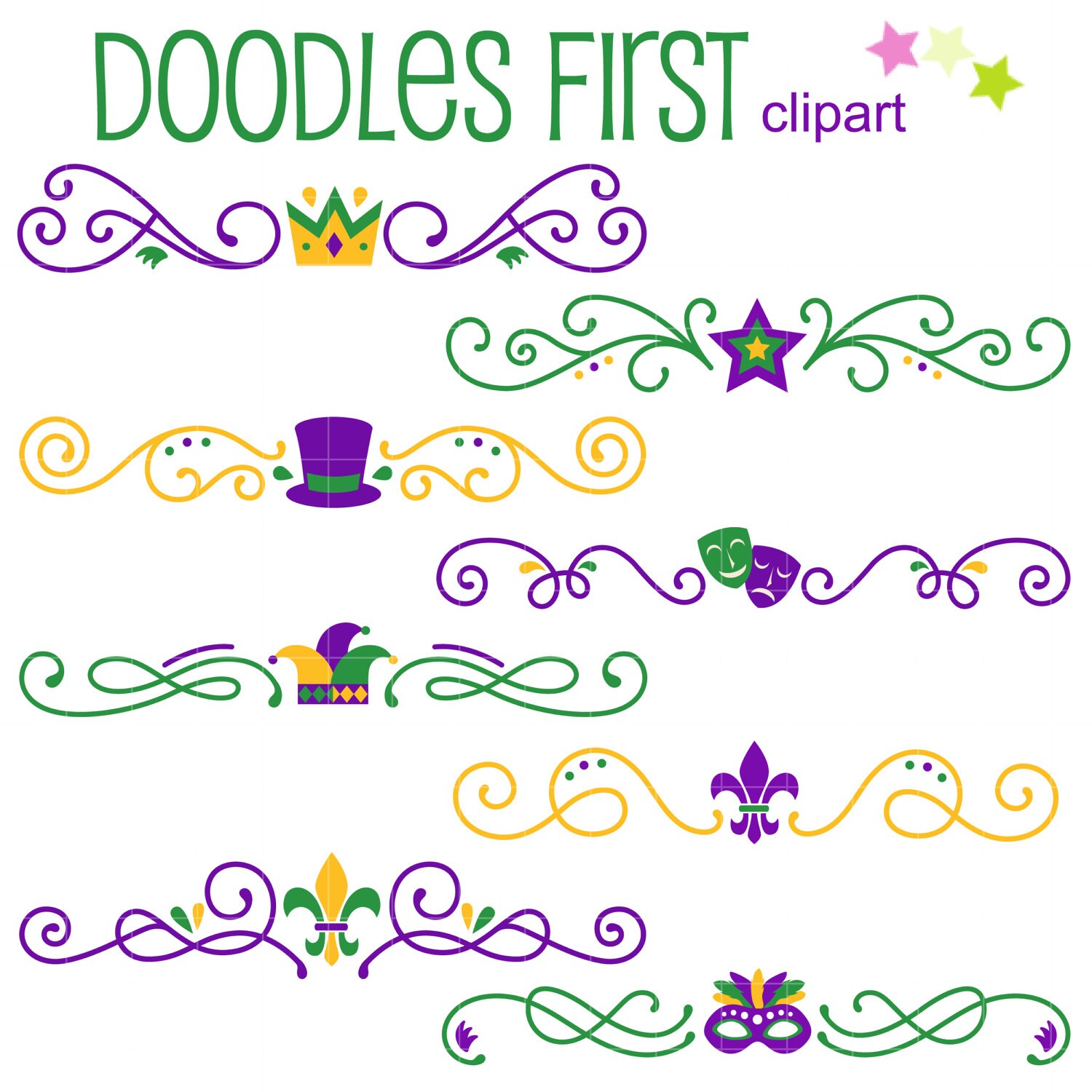 mardi gras border clip art free