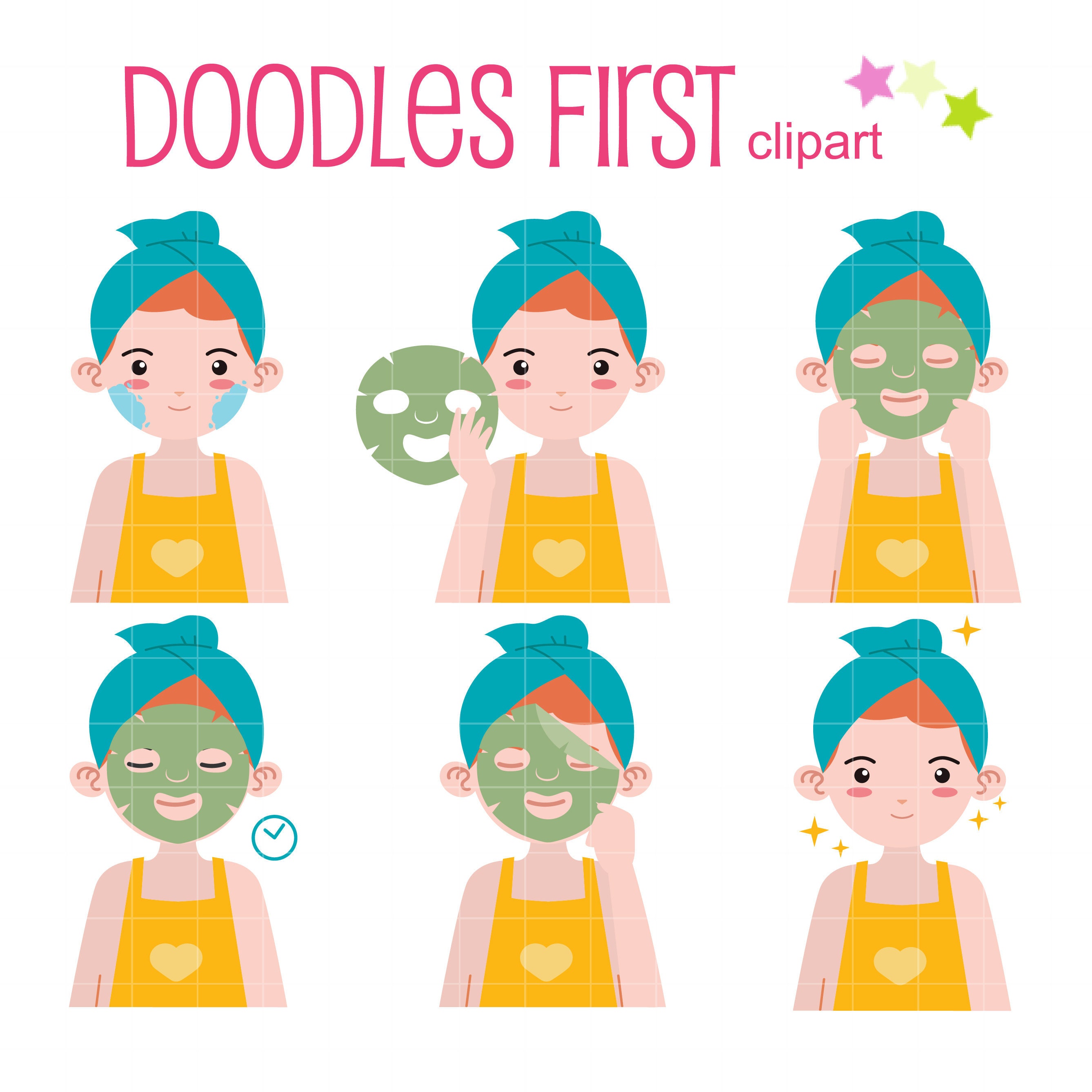 Skin Care Routine Digital Clip Art for Scrapbooking Card  Etsy