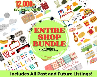 Clipart Whole Shop Bundle: 15K+ Commercial Use PNG Files (Digital Download) Life Time Access
