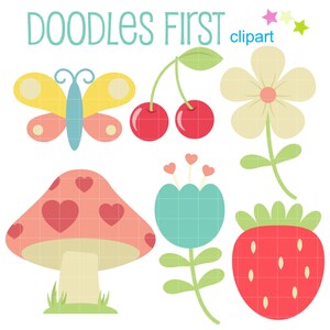 Sweet Little Things Digital Clip Art pour la fabrication de cartes de scrapbooking Cupcake Toppers Paper Crafts