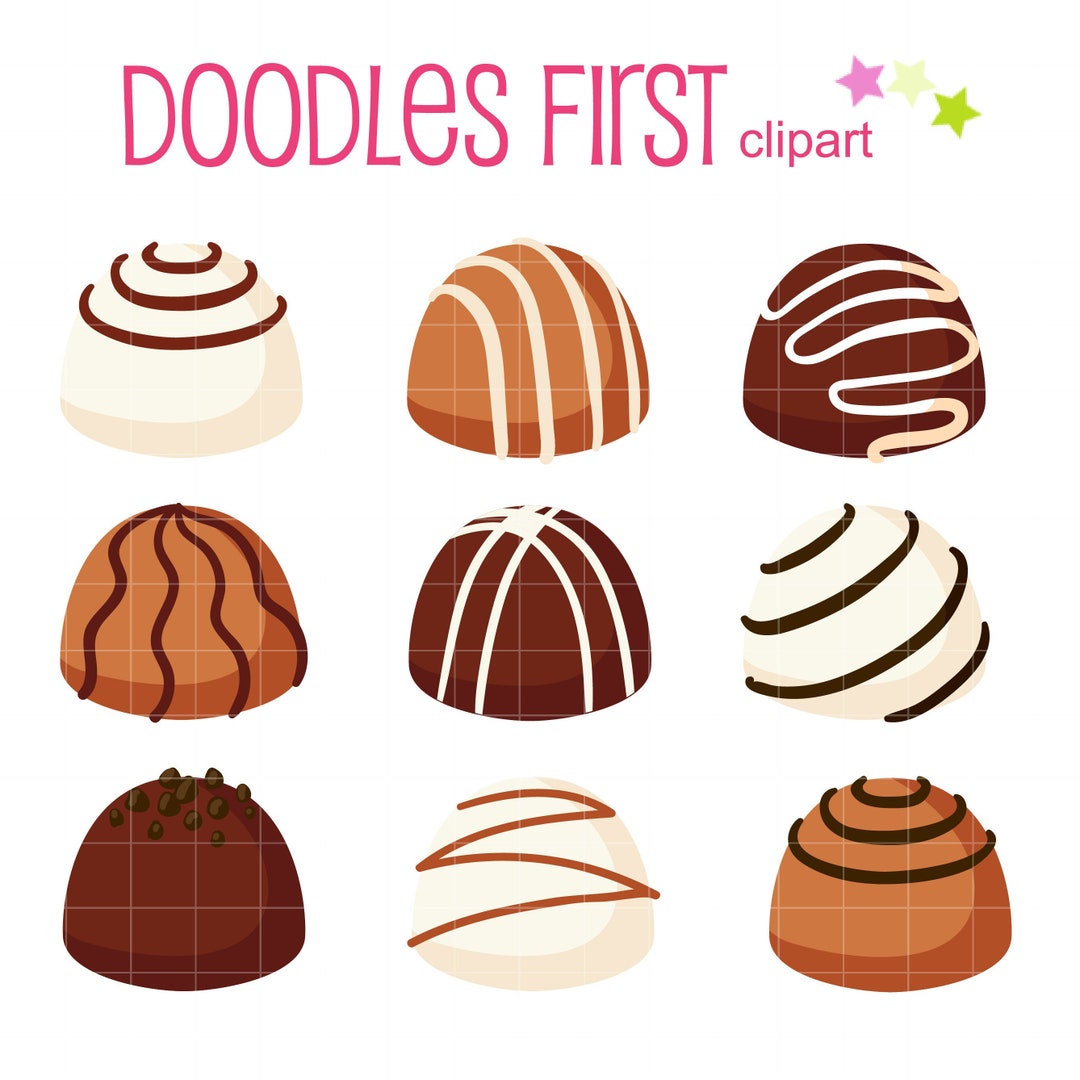 Chocolate Truffle Digital Clip Art for Scrapbooking Card - Etsy