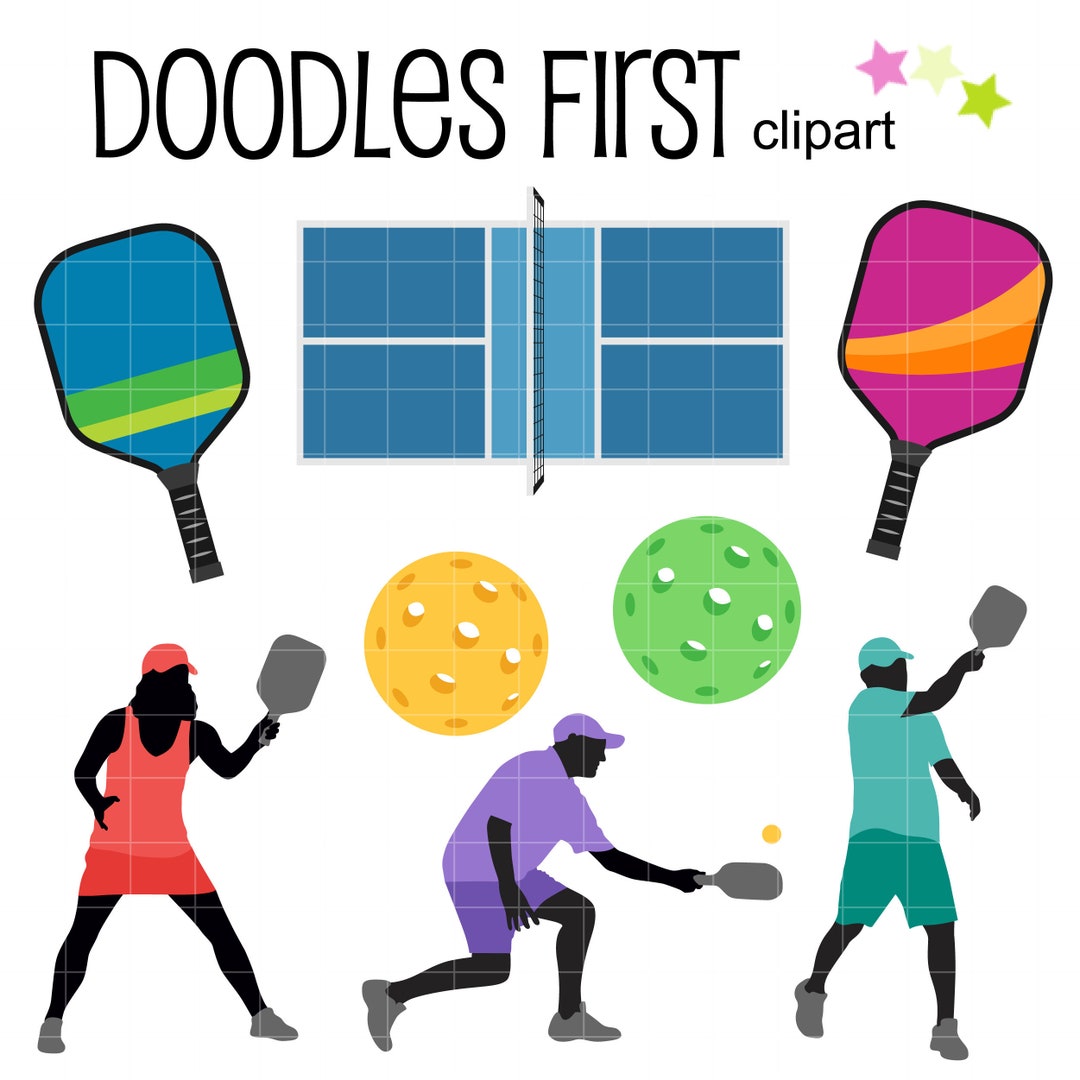 Pickleball Game Digital Clip Art for Scrapbooking Card Making Cupcake ...