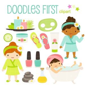 Beauty Day Spa Digital Clipart pour Scrapbooking, Journaling, Cricut Cut Files, Sublimation, Fabrication de cartes, Artisans, Artisanat en papier, SVG PNG jpg