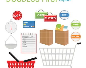 Grocery Shopping Clip Art for Scrapbooking, Junk Journal, Cutting Machine, Sublimation, Card Making, Cricut SVG Files & Paper Crafts