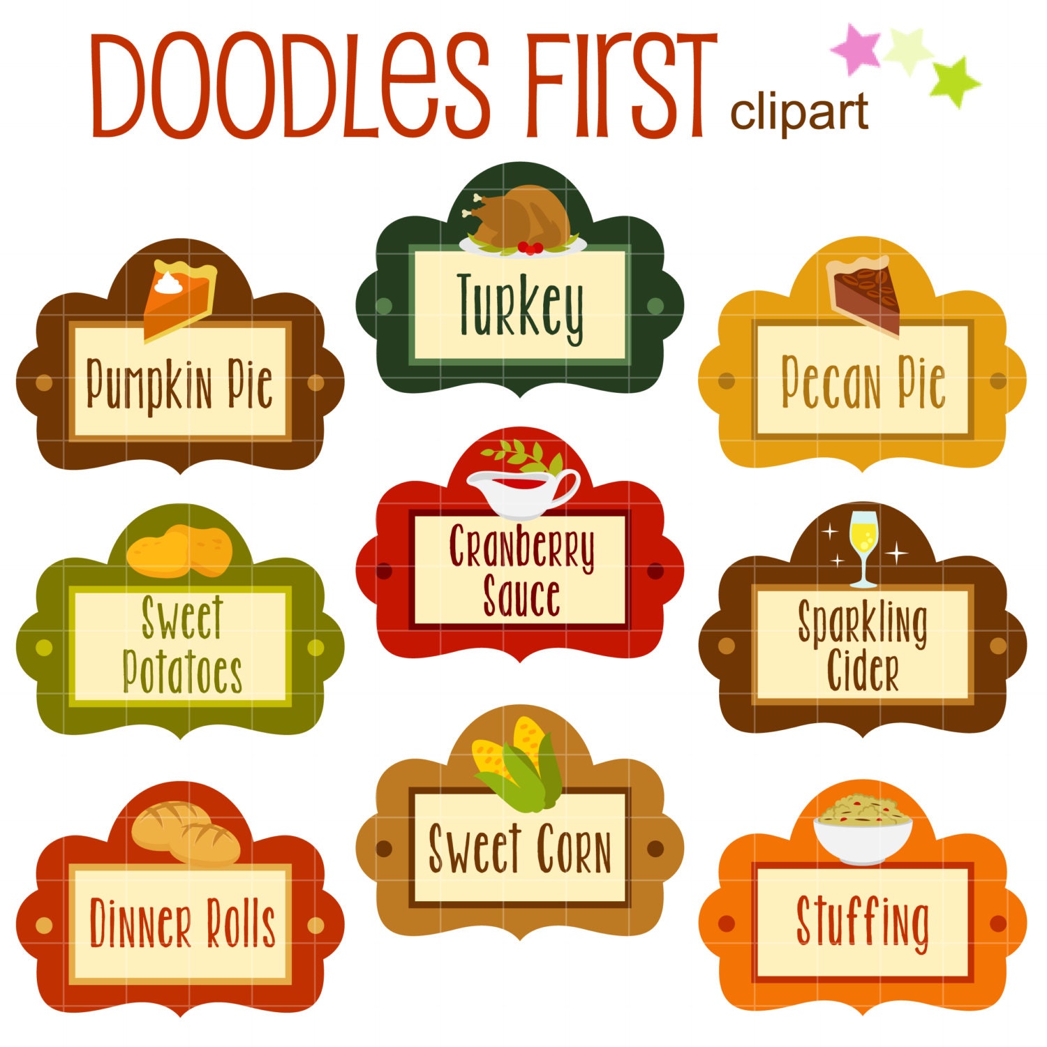 first thanksgiving dinner clipart