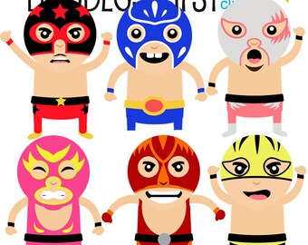 Imágenes prediseñadas de luchadores de lucha libre: gráficos de luchadores mexicanos (SVG, PNG, JPG)
