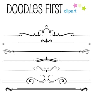 Decorative Borders Digital Clip Art for Scrapbooking Card Making Cupcake Toppers Paper Crafts