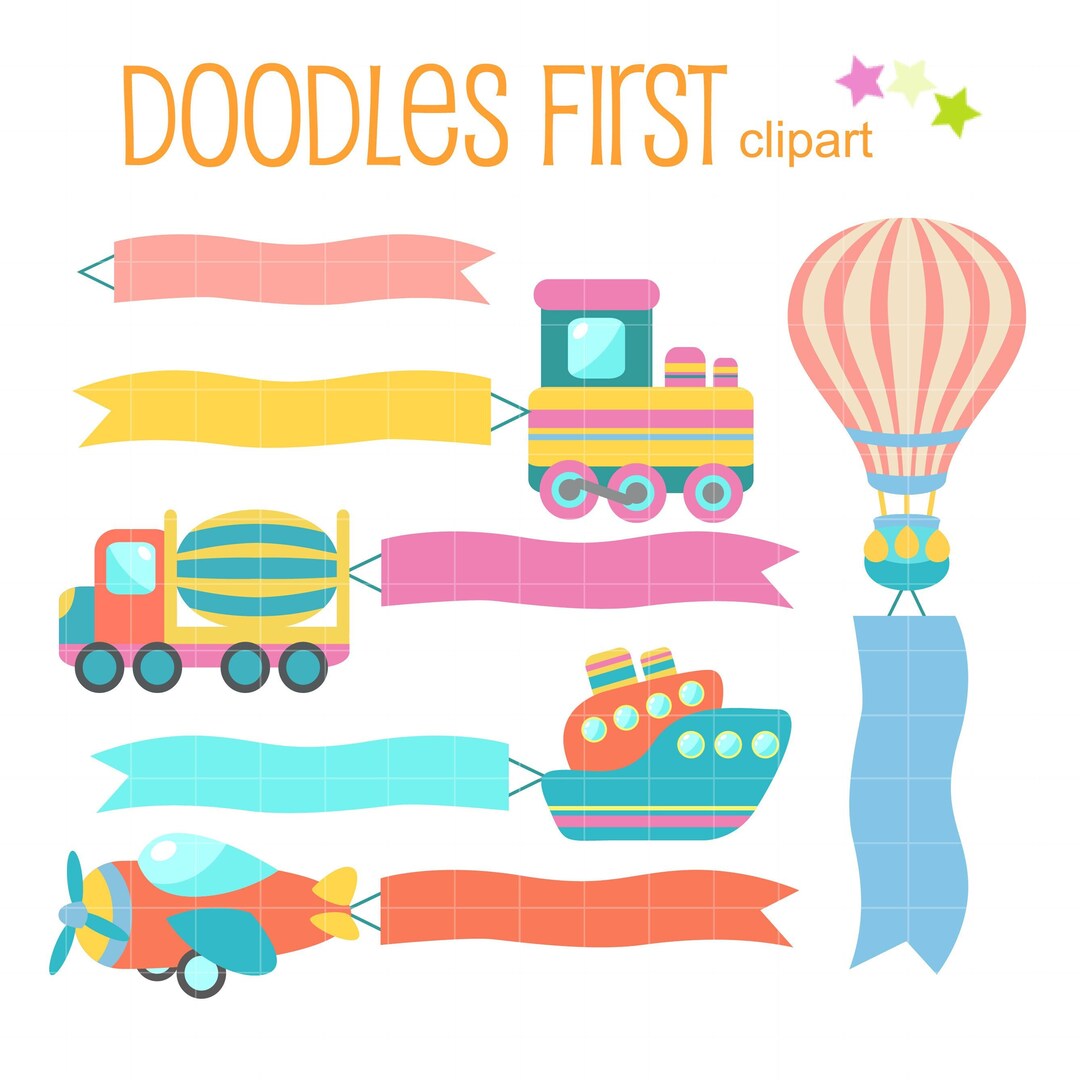 Toys With Flags Digital Clip Art for Scrapbooking Card Making Cupcake ...