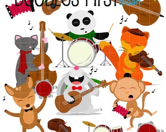 Animal Band Digital Clip Art for Scrapbooking, Journaling, Cricut Cut Files, Sublimation, Card Making, Crafters, Paper Crafts, SVG, PNG, jpg